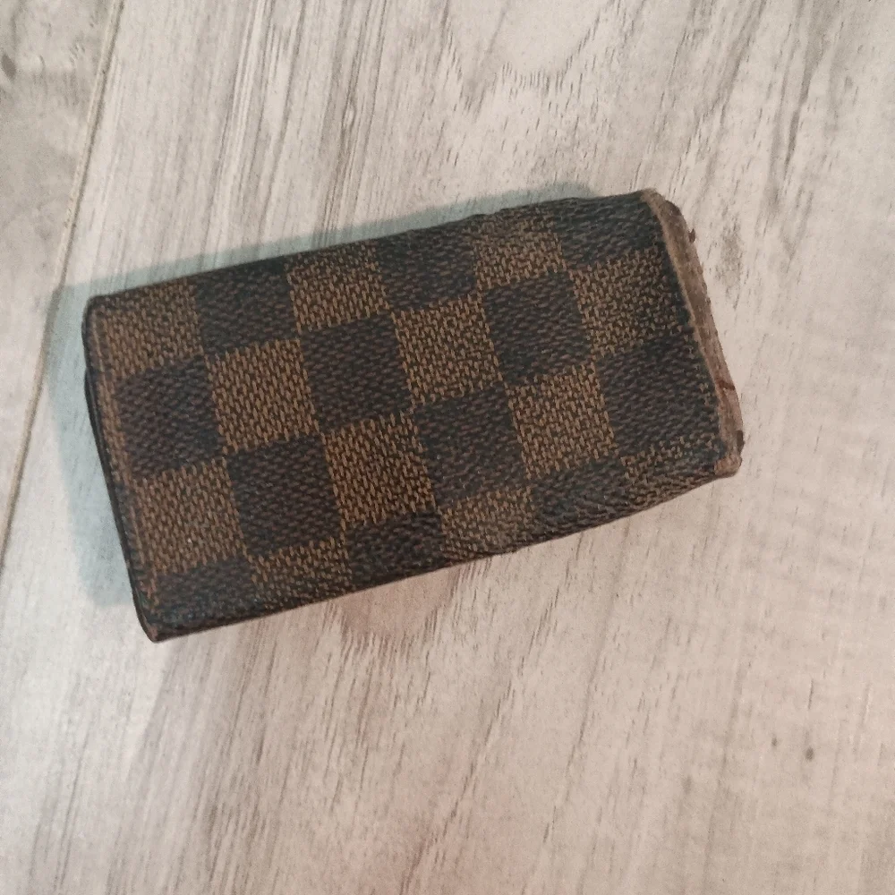 louis vuitton damier eben key card holder